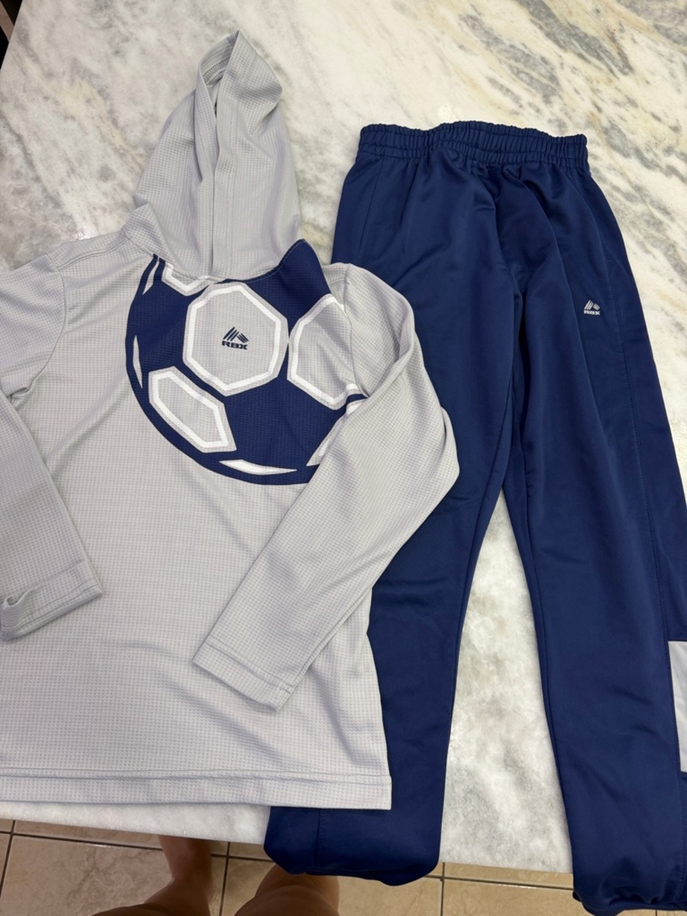 Rbx Gray Hoodie and Navy Track Pants Active Set size boys 12